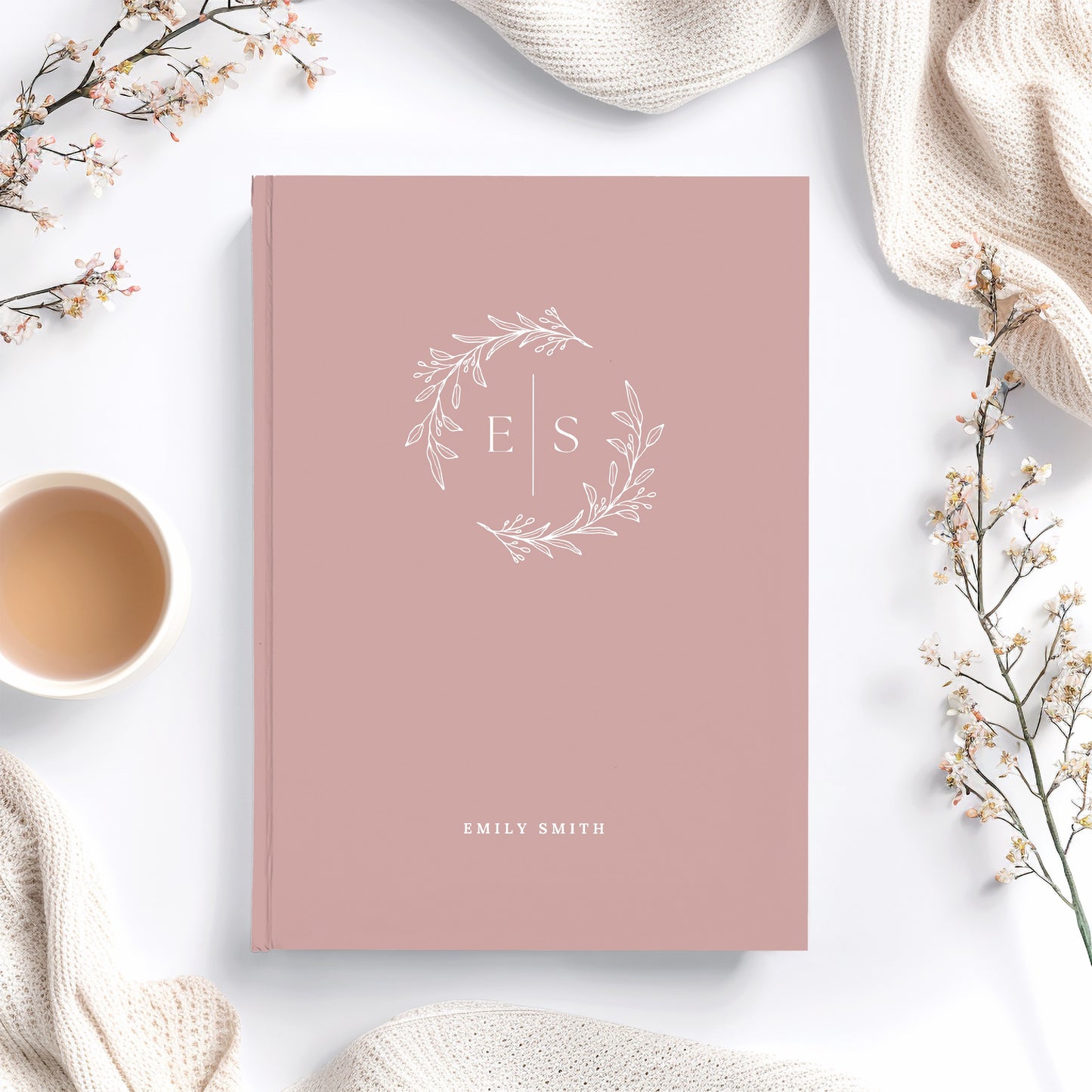 Wreath Monogram Journal