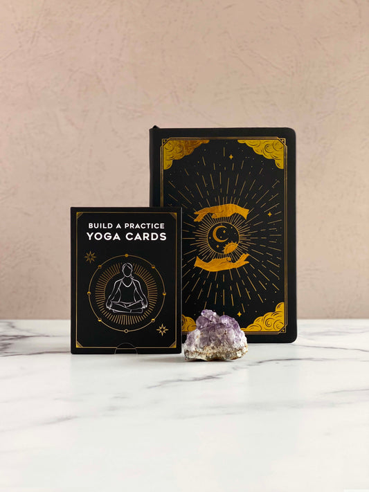 Yoga Cards & 'Intuition' Blank Lined Journal Bundle